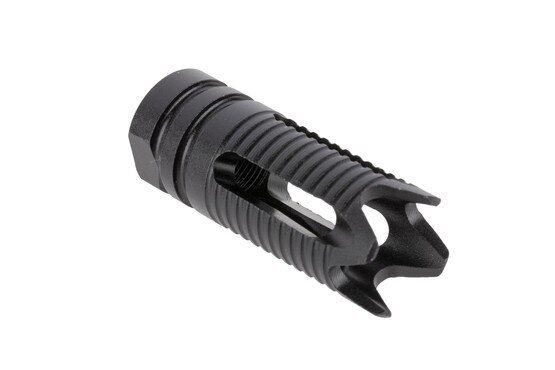 Radical Firearms Ghost flash hider is an effective option for 5/8x24 threaded barrels with a persuasive toothed muzzle